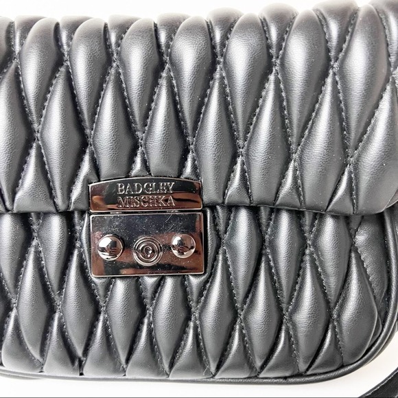 Badgley Mischka Black puff style crossbody - Picture 5 of 9